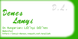 denes lanyi business card